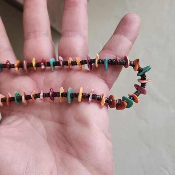 Native American Santo Domingo Handmade Turquoise, Spiny, & Heishi Necklace 💙🧡 - Picture 12 of 16